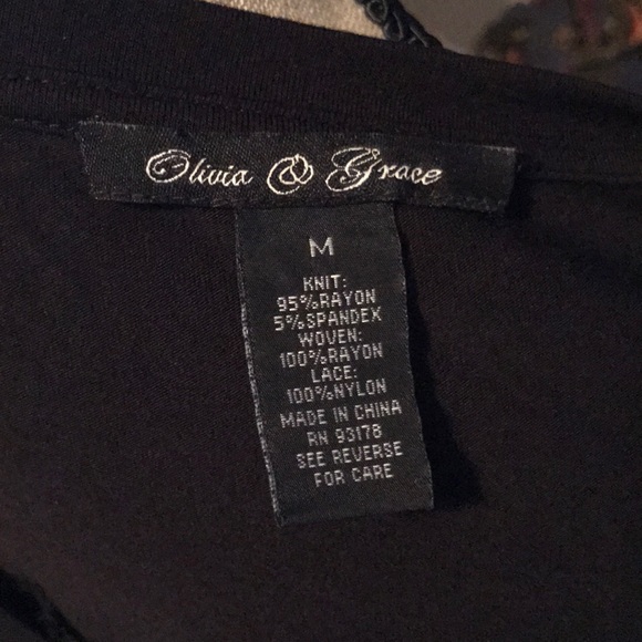 Olivia & Grace Lace Back Bell Sleeved Top - Picture 6 of 6